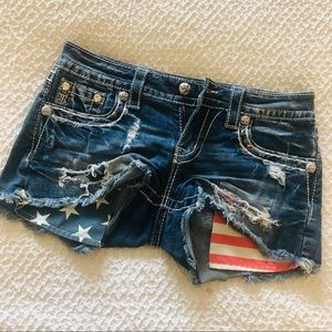 Miss Me size 26 American Flag Cutoff Shorts